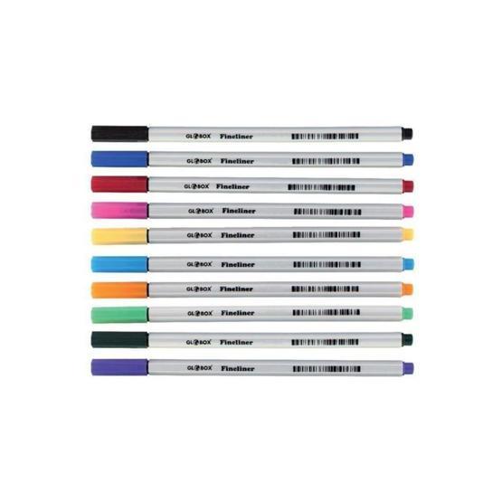 Globox 10 Renk Pvc Kutu Fineliner Keçe Uçlu Kalem