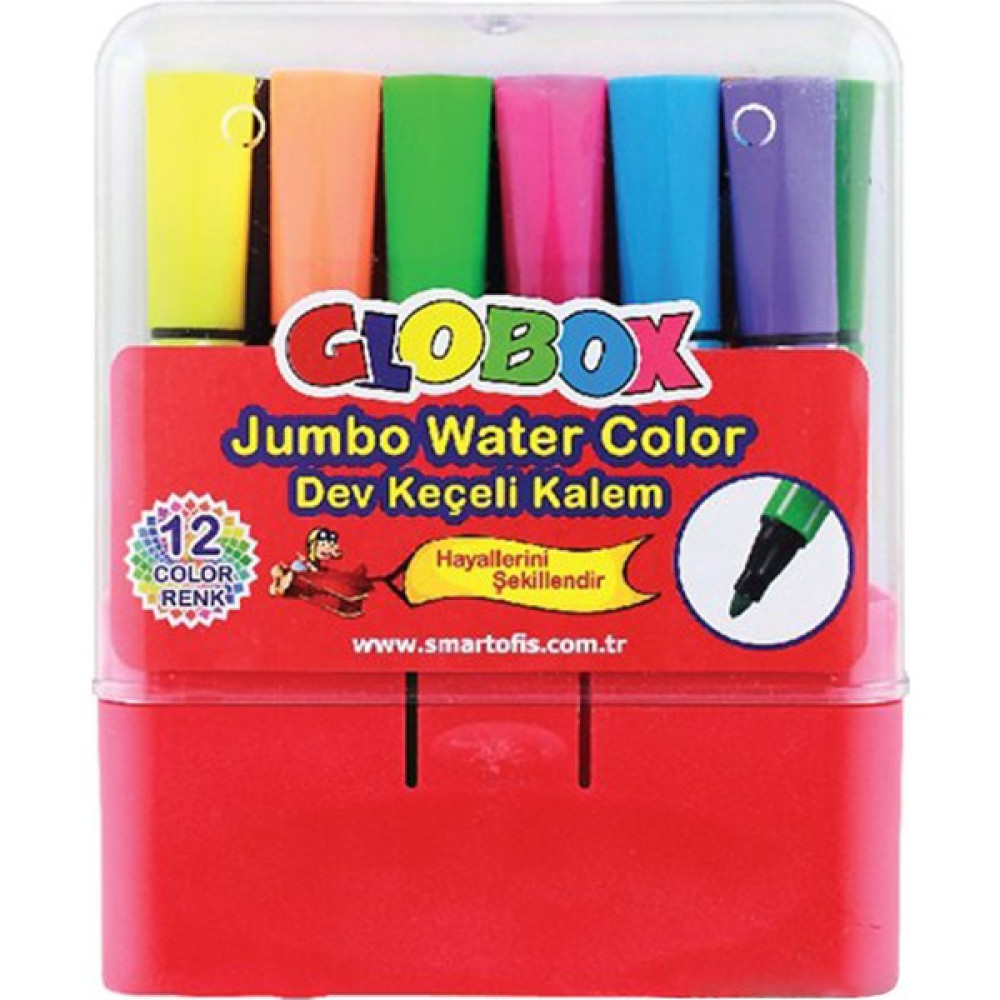 Globox Dev Keçeli Kalem 12Renk Keçe Uçlu Kalem Fiyatı