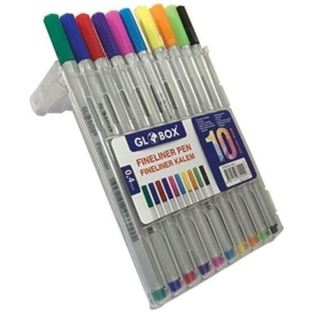 Globox Fineliner Keçe Uçlu Kalem 10 Renk Keçe Uçlu Kalem Fiyatı