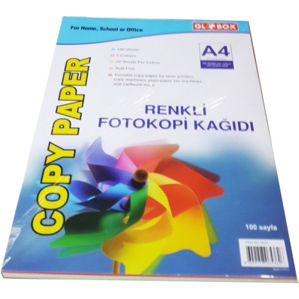 Globox Renkli 100'LÜ A4 Kağıdı Oto Boyaları Fiyatı