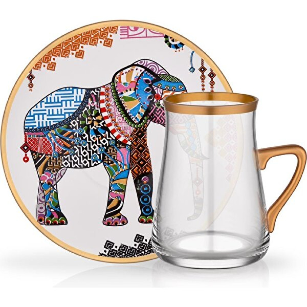 Glore Elephant Kulplu Tek Kişilik Çay Seti Fincan / Bardak / Kahve Takımı Fiyatı