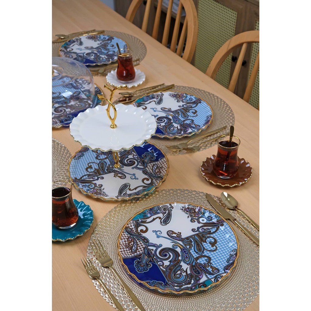 Glore Sartre Cobalt 22 Parça Servis Tea Time - Kobalt Mavi Diğer Fiyatı