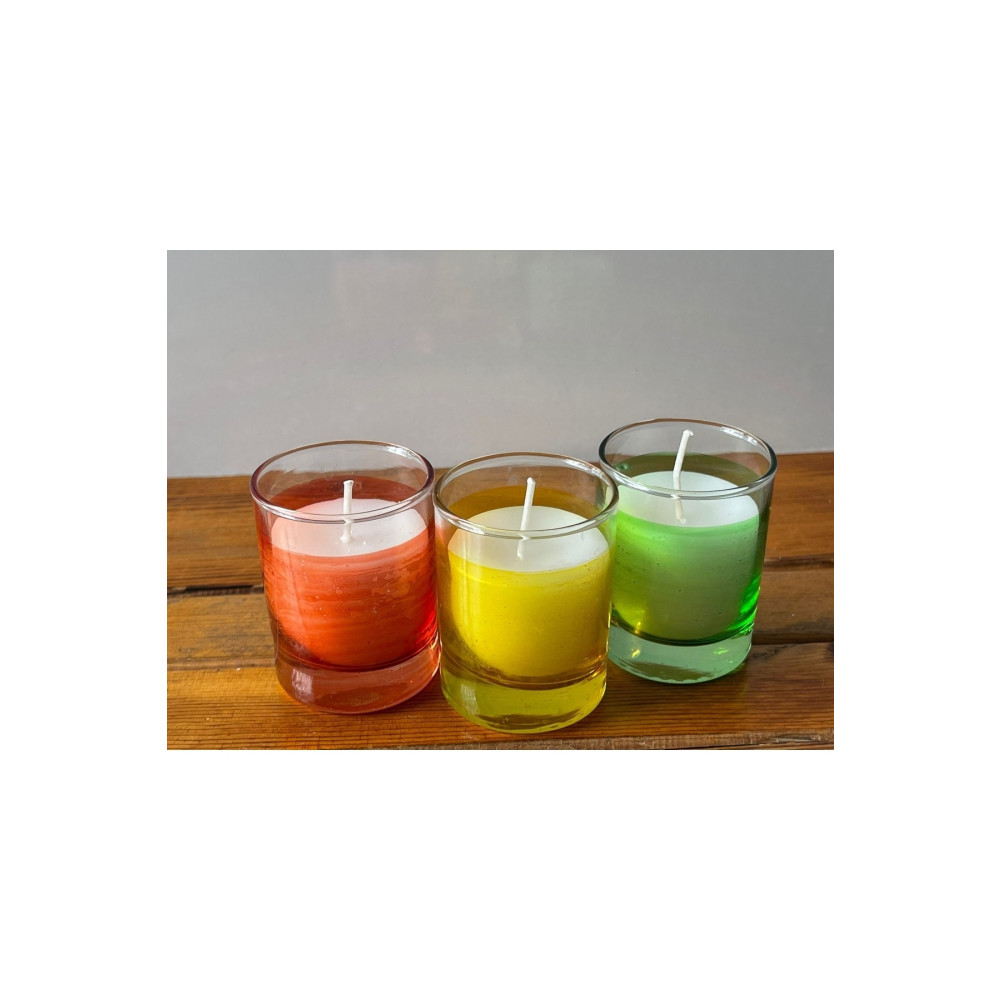 Gloria Candle 3lü Romance Middle Shot Bardak Mum Renkli Dekoratif Mum Fiyatı
