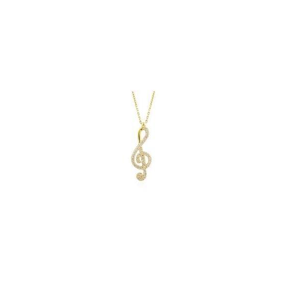 Glorria CN0519 Altın Sol Anahtarı Kolye