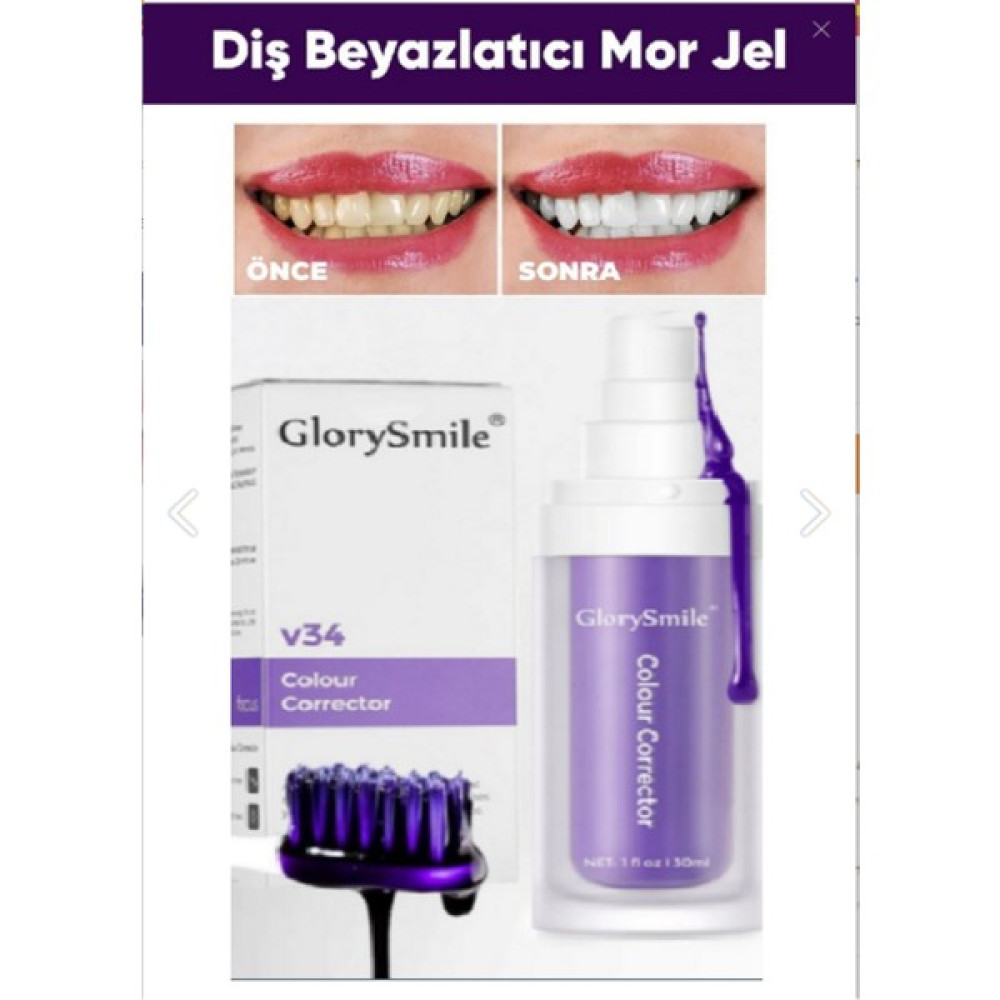Glory Smile Diş Beyazlatıcı Mor Jel 30 ml Diş Beyazlatıcılar Fiyatı