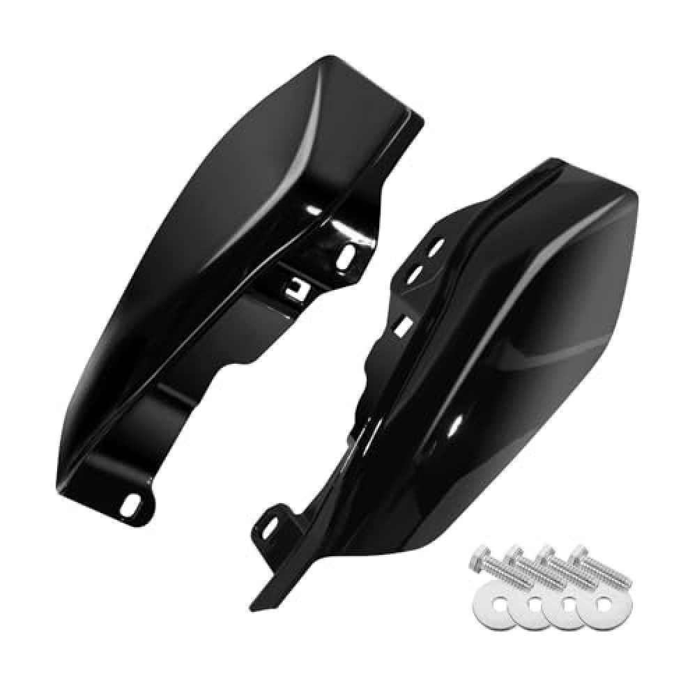 Gloss Black Mid Frame Air Deflectors Heat Shields Compatible for Harley Touring & Trike 2017-2024, for Road King, for Street Glide, for Electra Glide, for Tri Glide, Durable-ABS, Easy Installation