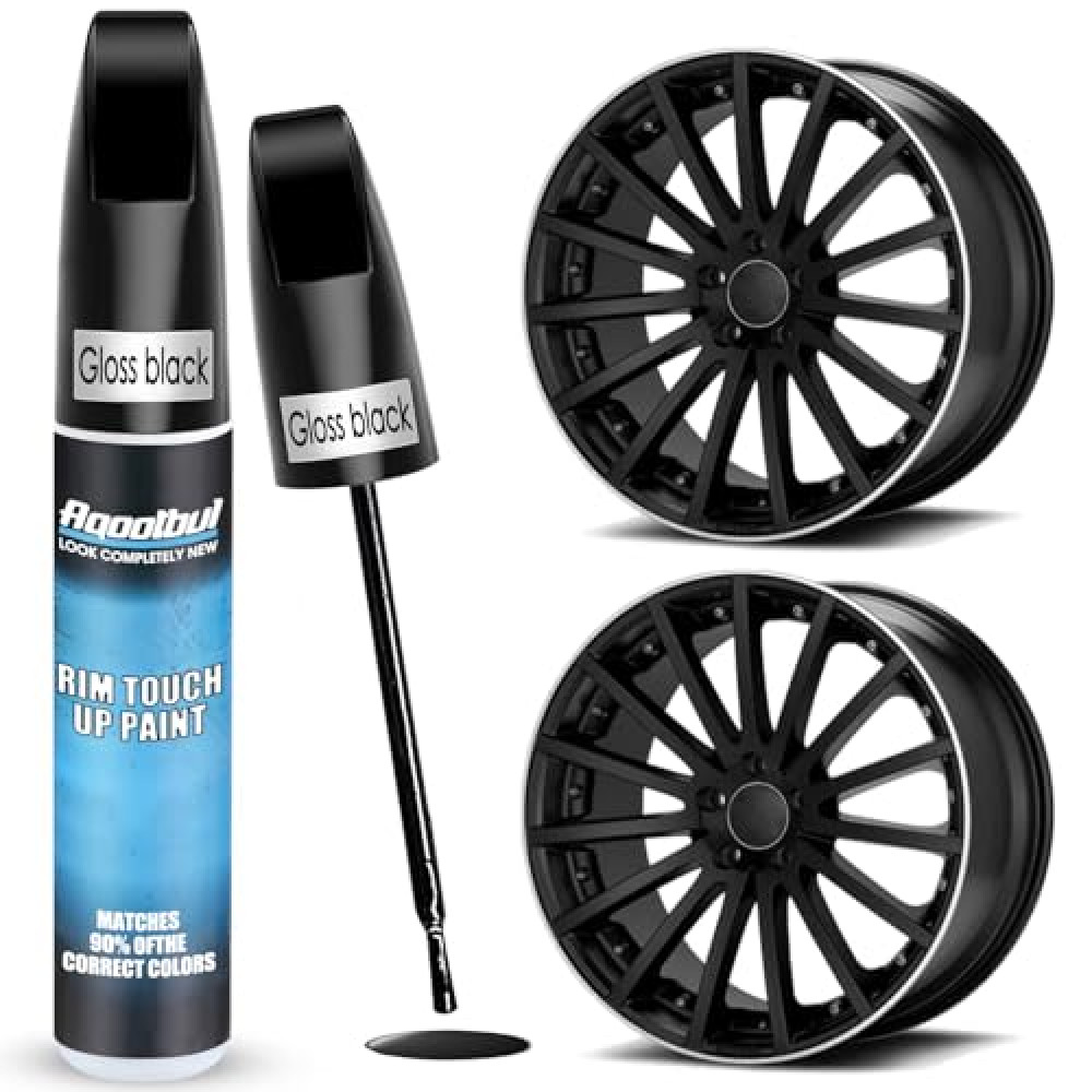 Gloss Black Rim Touch Up Paint - Car Wheel Repair Kit Curb Rash, Gloss or Matte Black Rim Touch Up Paint, Quick And Easy Wheel Scratch Repair Kit, Wheel Repair Kit Curb Rash (Gloss Black) Car Paints Fiyatı