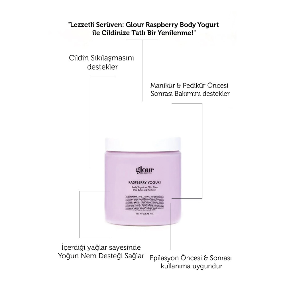 GLOUR Body Yogurt Nemlendirici Vücut Yoğurdu Vücut Losyonu ve Nemlendiricileri Fiyatı