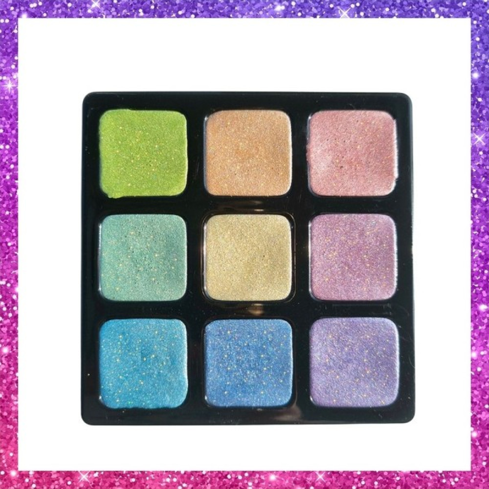 Glowl Pastel Renk Set, 9'lu Hologramlı Simli Doğal Suluboya, Organik, El Yapımı Sulu Boya Fiyatı