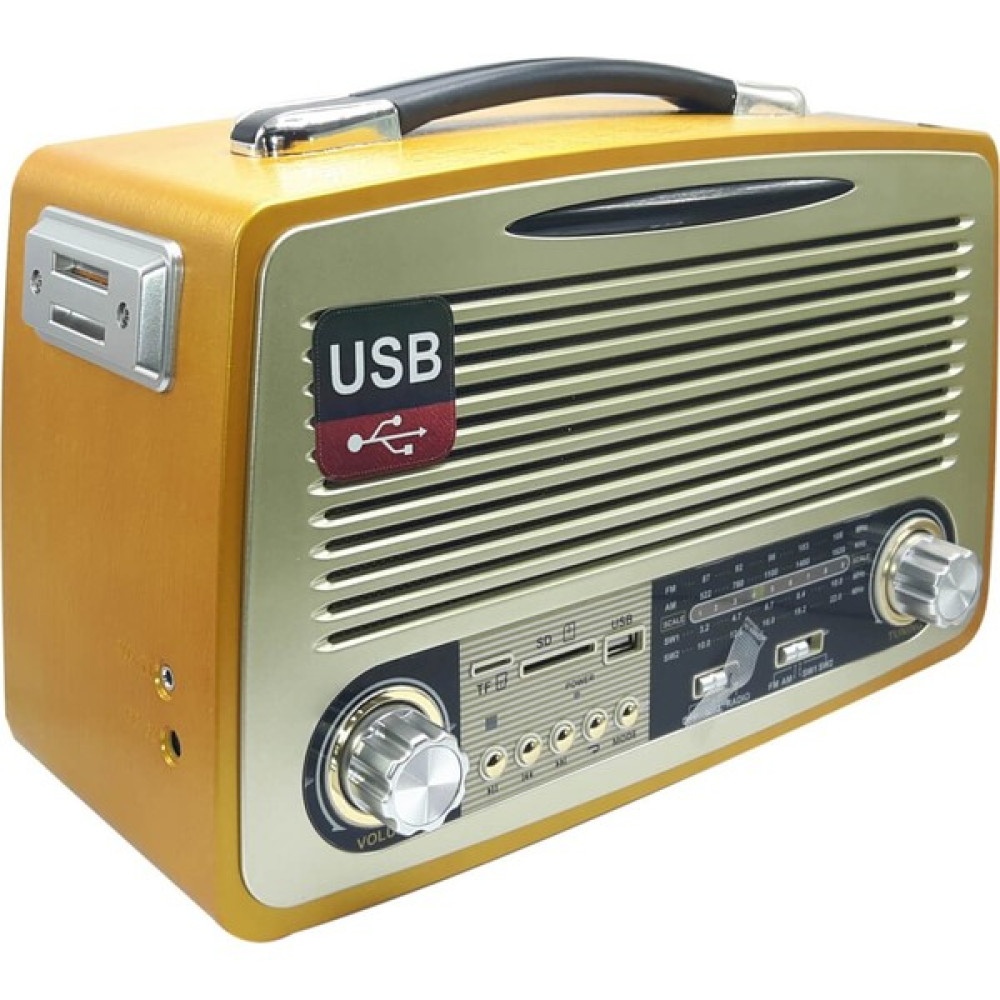Glr MD-1700BT Fm/am/sw4 Nostaljik Radyo Bluetooth Hoparlör - Sarı Bluetooth Hoparlör Fiyatı