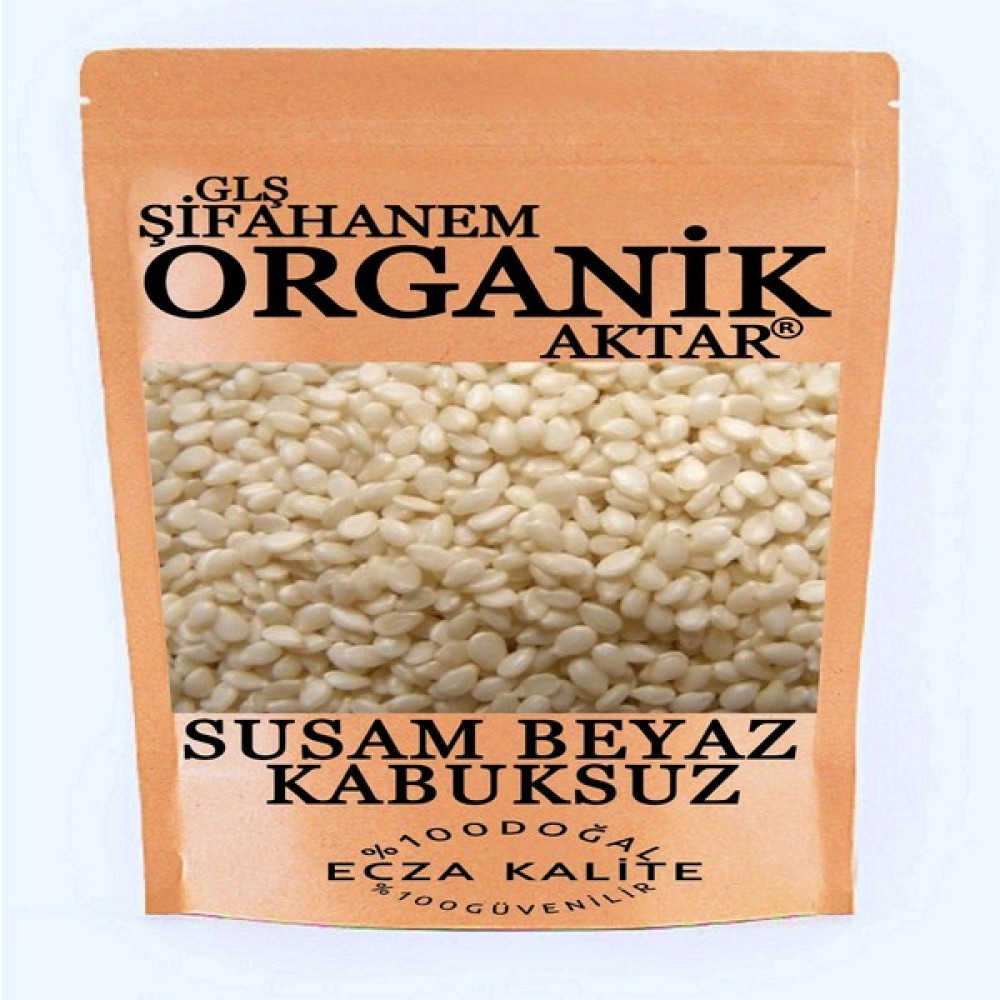 GLŞ Şifahanem Organik Aktar Beyaz Susam 100 gr Ecza Kalite Yağı Alınmamış Baharat Fiyatı