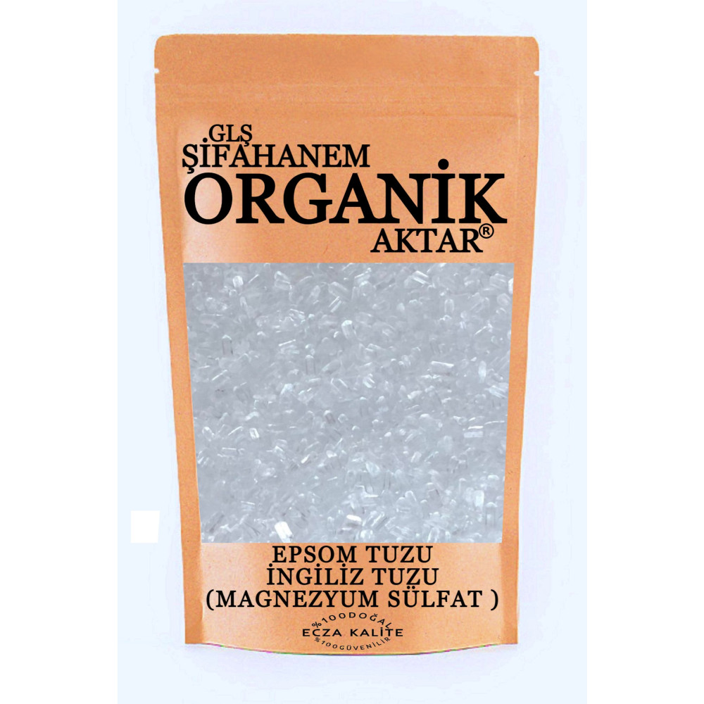 GLŞ ŞİFAHANEM ORGANİK AKTAR Yenilebilir Ingiliz Tuzu - Epsom Salt - Magnezyum Sülfat 1kğ Tuz Fiyatı