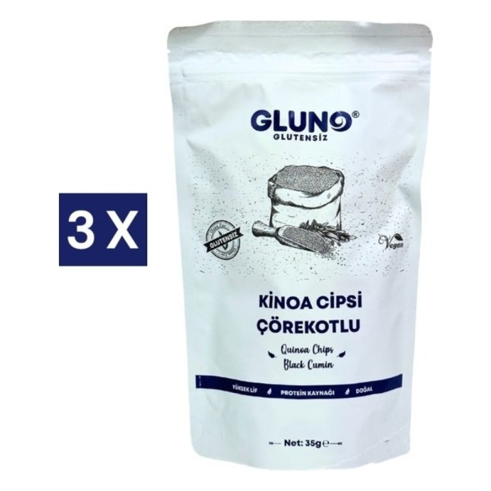 Gluno Glutensiz  Çörek Otlu Kinoa Cipsi 35 gr x 3 Adet - 105 gr Oto Boyaları Fiyatı