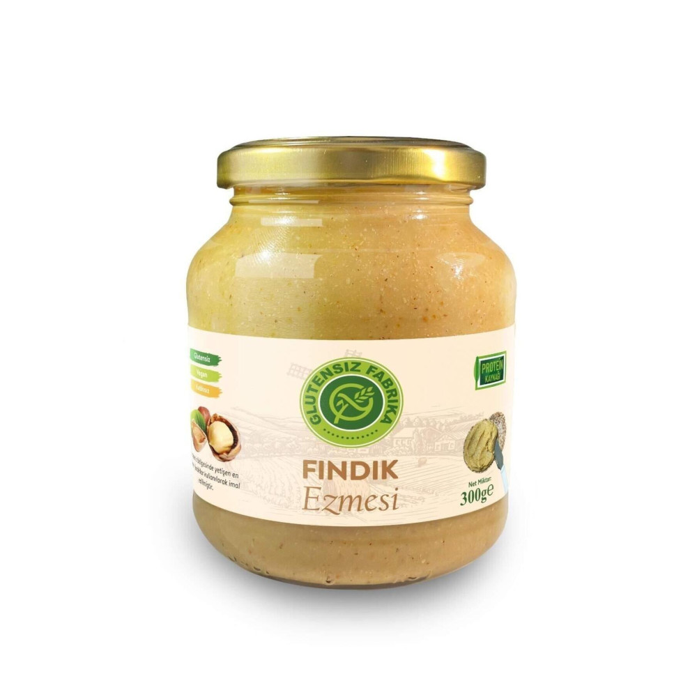 GLUTENSİZ FABRİKA Glutensiz %100 Fındık Ezmesi 300 Gram Sürülebilir Fiyatı