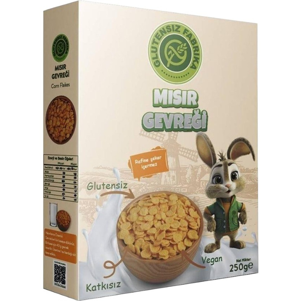 Glutensiz Fabrika Glütensiz Yerli Mısır Gevreği 250 g - 250 gr Kahvaltılık Gevrek Fiyatı