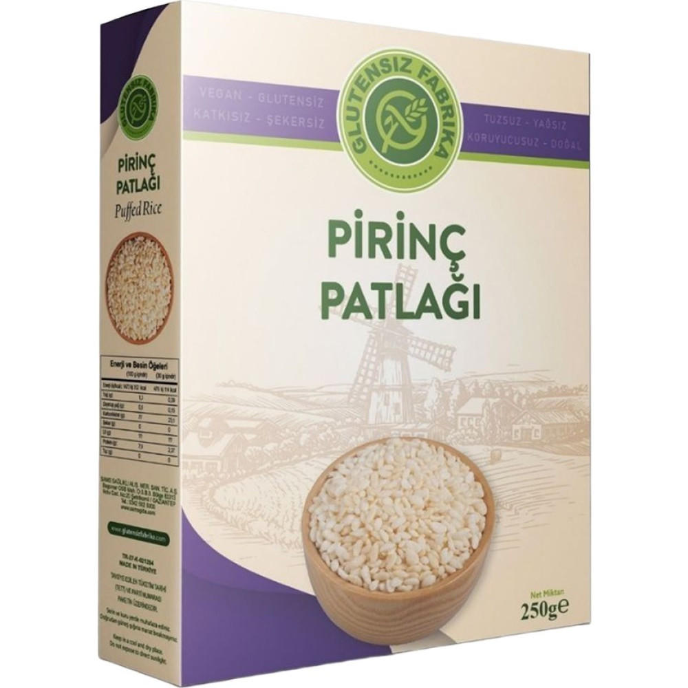 Glutensiz Fabrika Pirinç Gevreği Sade 250 g (Glutensiz & Vegan) - 250 gr Kahvaltılık Gevrek Fiyatı