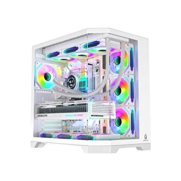 GM Game Master Game Master F-7 Edge 7x Argb Pwm Fan Beyaz Atx Akvaryum Gaming Kasa Oyuncu Kasası Evcil Hayvan Ürünleri Fiyatı