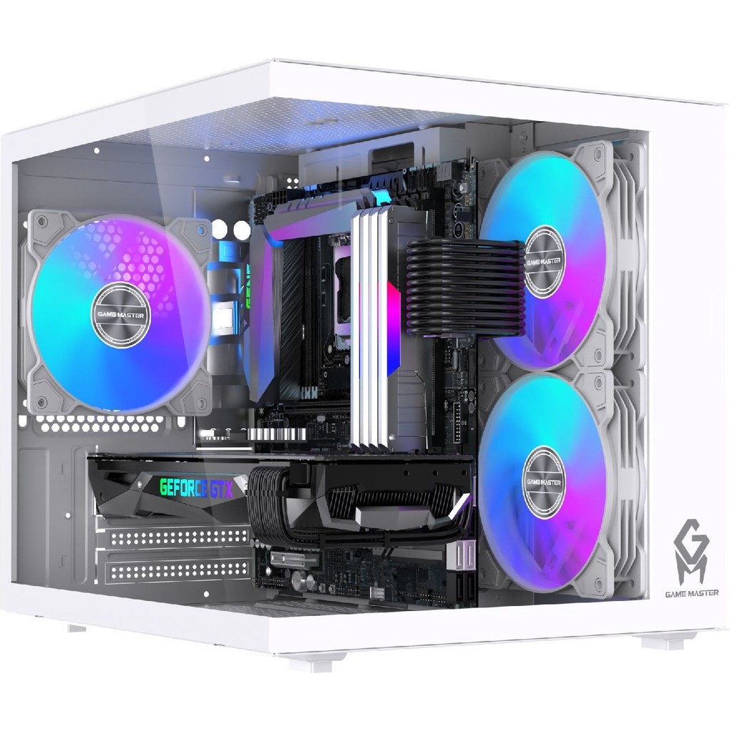 GM Game Master Gm-X1 Tuştan Değişmeli 3x Rgb Fanlı Gaming Mini Akvaryum M-Atx Beyaz Kasa - Yok Evcil Hayvan Ürünleri Fiyatı