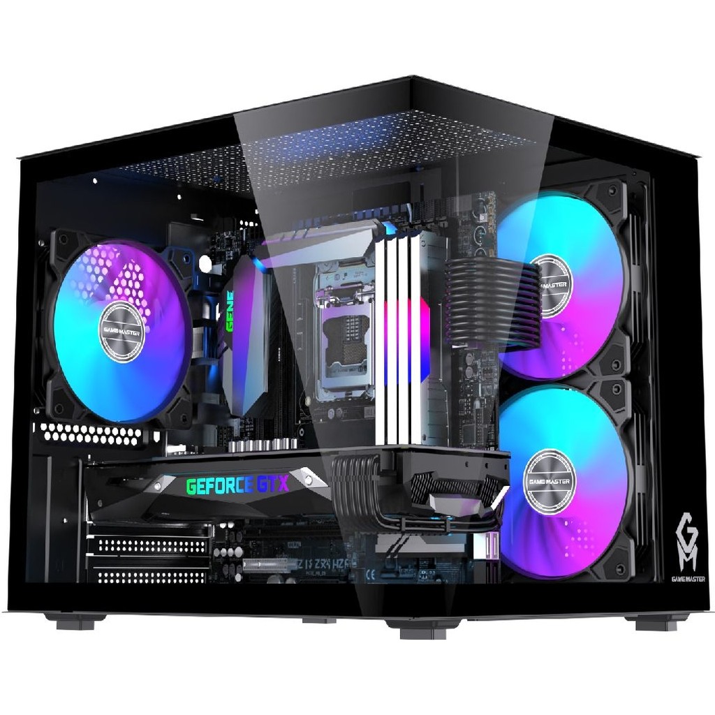 GM Game Master Gm-X1 Tuştan Değişmeli 3x Rgb Fanlı Gaming Mini Akvaryum M-Atx Siyah Kasa - Yok Evcil Hayvan Ürünleri Fiyatı