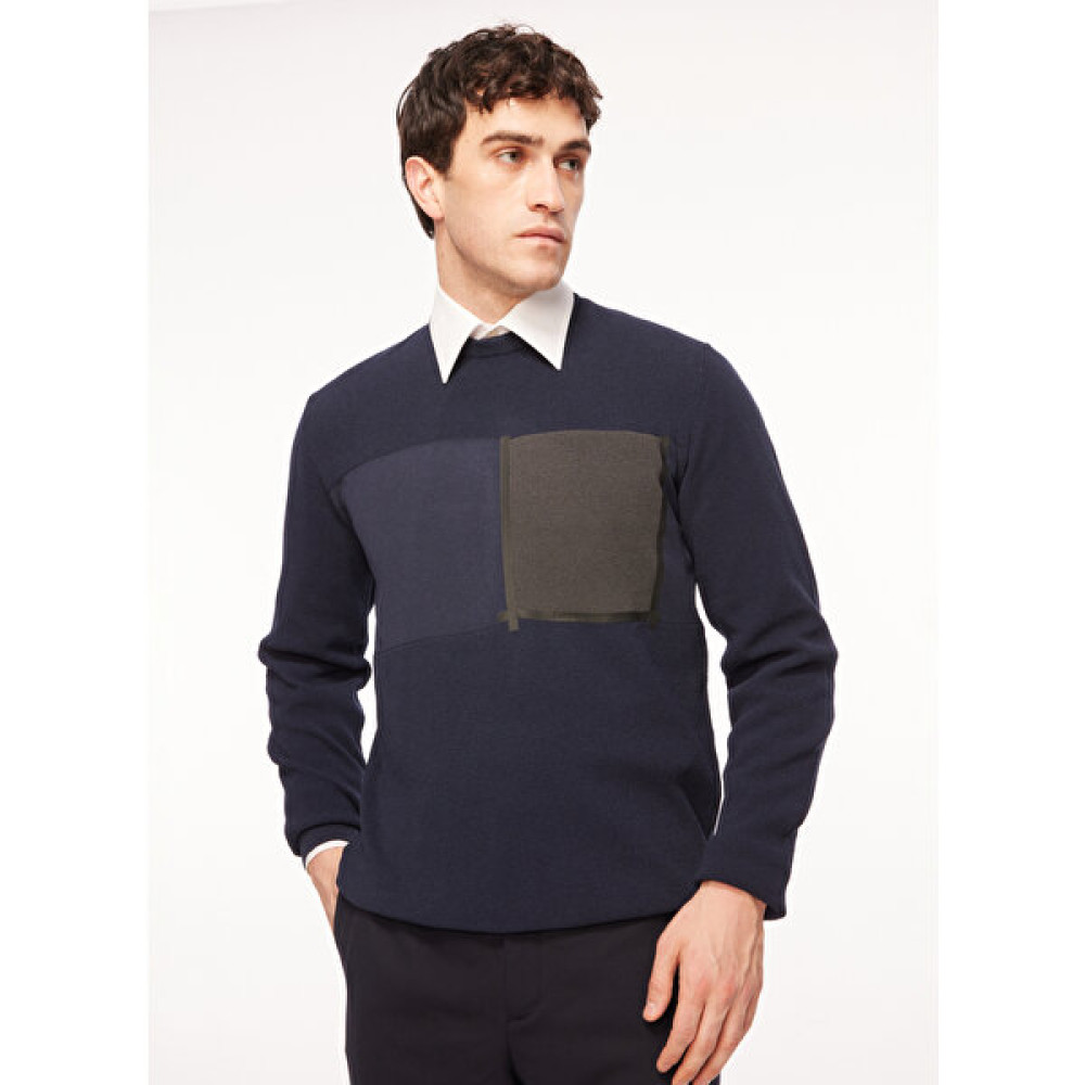Gmg Fırenze Bisiklet Yaka Slim Fit Lacivert Erkek Kazak ZR23MFW04054 Erkek Kazak & Süveter & Triko Fiyatı