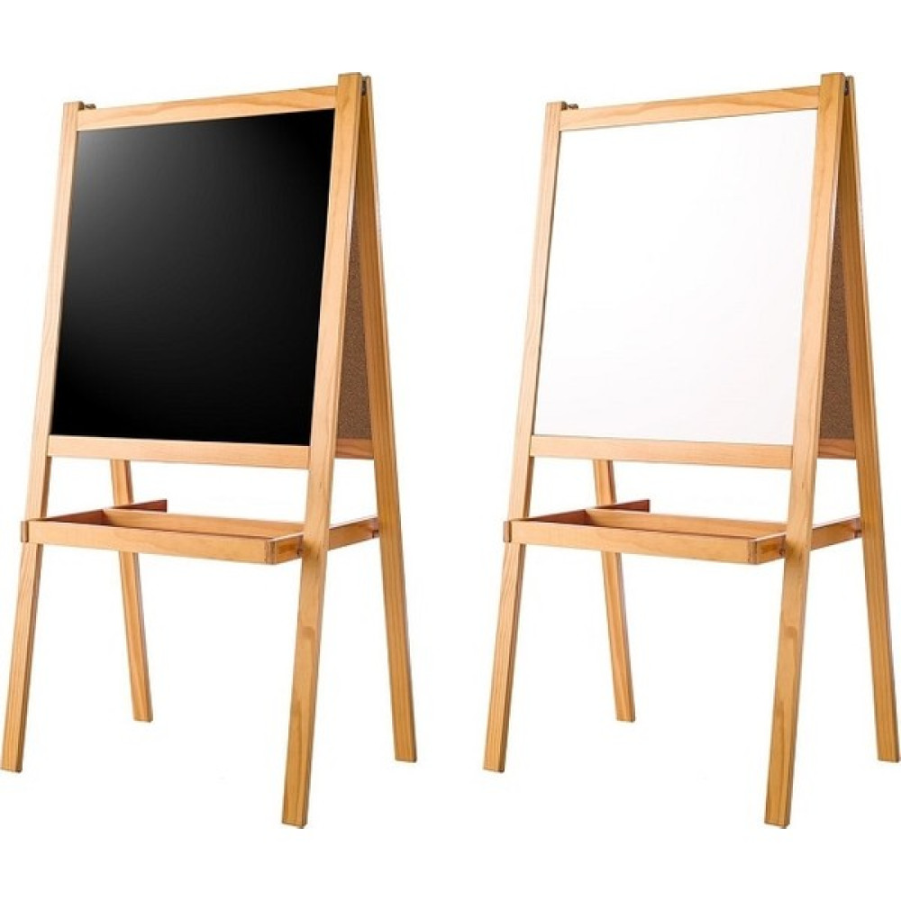 Gnc Dekor Çift Taraflı Ayaklı Yazı Tahtası - Tahta Kalemi, Tahta Silgisi ve Renkli Tozsuz Tebeşir - 110 x 45 cm - Ahşap Eğitici Oyuncak Fiyatı