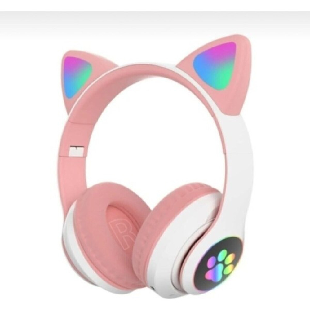 Gnctech 2 Yıl Kablosuz Bluetooth 5.0 LED Işıklı Kedili Şık Kulaklık Hediye Fm Pembe Oto Boyaları Fiyatı