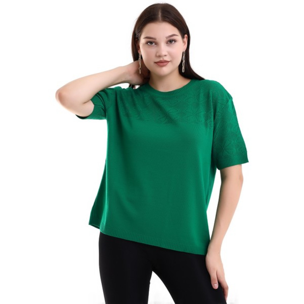 Gnd Fashion Kadın Yaka Motifli Kısa Kol Triko T-Shirt Bayan T-shirt Fiyatı