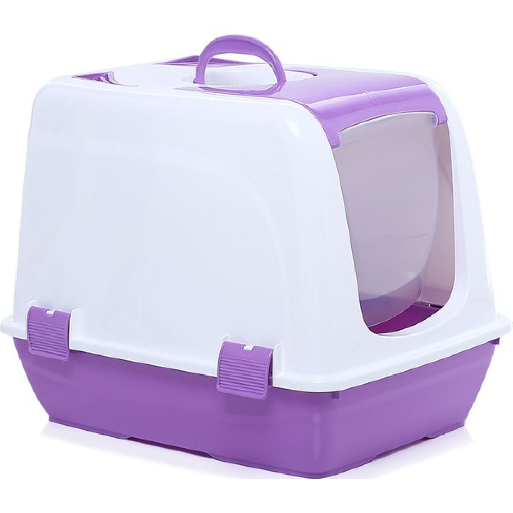 Gnd Kapalı Kedi Kedi Tuvaleti Kürek Hediyeli 40X37,5X50 cm - Lila Evcil Hayvan Ürünleri Fiyatı