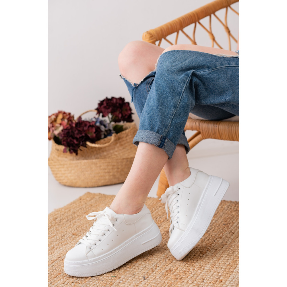 GNY AYAKKABI Kadın Beyaz Yüksek Taban Sneakers 39 Beden Spor Ayakkabı Fiyatı