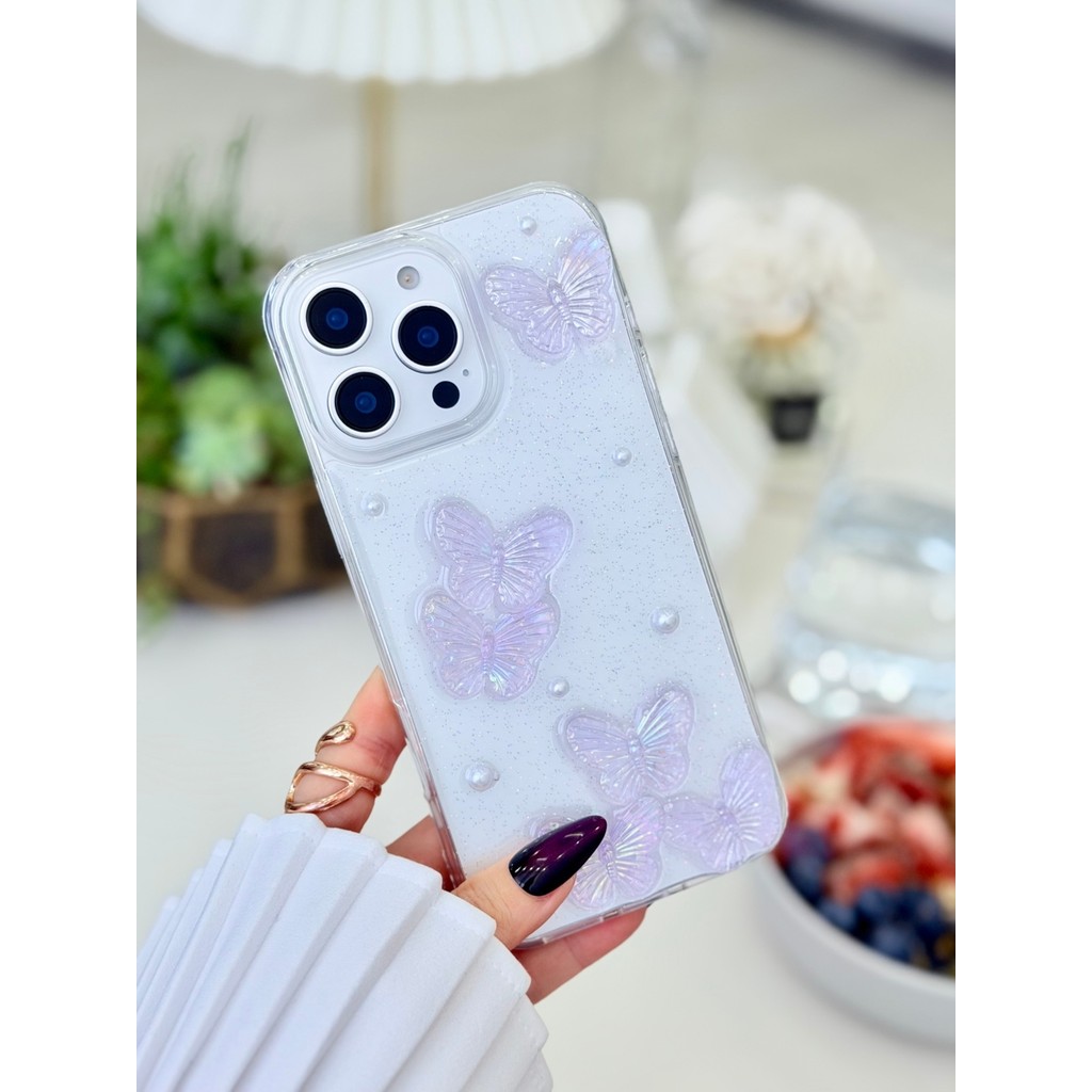 Go Aksesuar Iphone 14 Promax Uyumlu 3D Mor Kelebek Tasarımlı Epoksili Oyuncaklı Kılıf - iPhone 14 Pro Max Anne Bebek Oyuncak Fiyatı