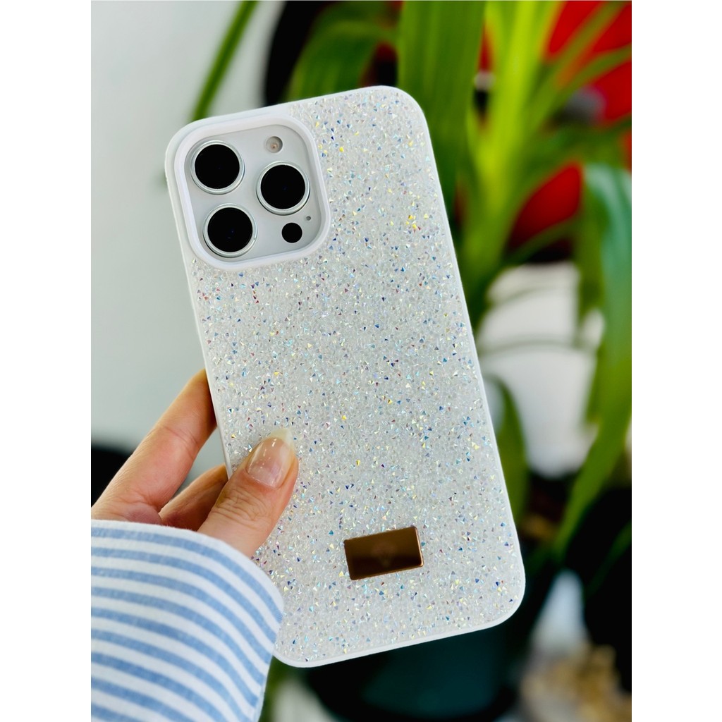 Go Aksesuar Iphone 16 Promax Uyumlu Elmas Tasarımlı Taşlı Işıltılı Parlak Pırlanta Silikon Kılıf - Beyaz - iPhone 16 Pro Max Cep Telefonu Kılıfı Fiyatı