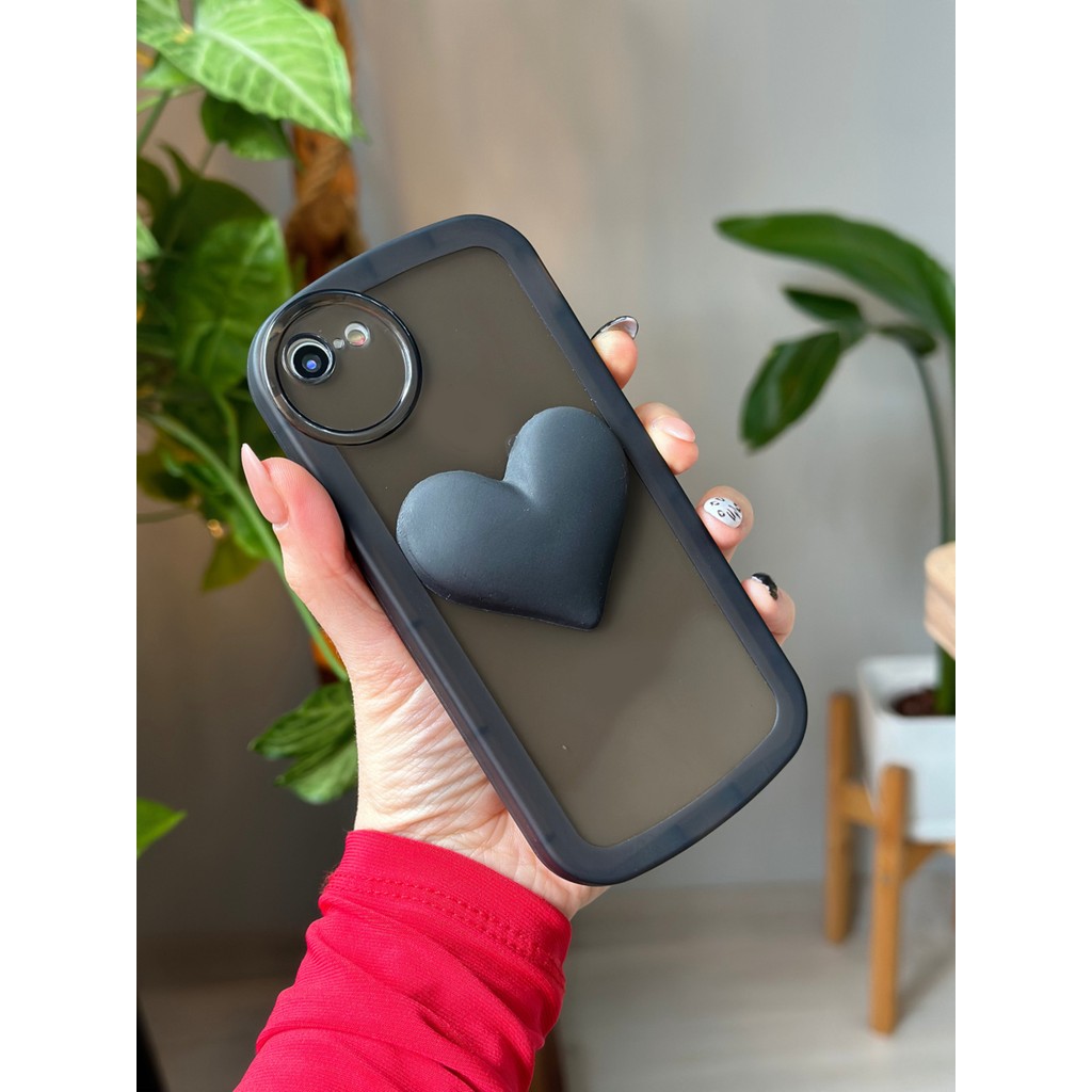 Go Aksesuar Iphone 7 - 8 - Se 2020 Uyumlu 3D Oyuncak Kalp Model Şeffaf Kılıf - Siyah Cep Telefonu Kılıfı Fiyatı
