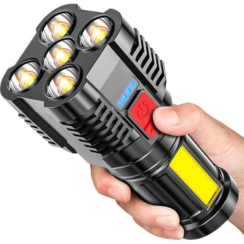 Go Biz 5 LED El Feneri, Taşınabilir Çok Fonksiyonlu Cob Yan Işık, USB Şarj Mini Küçük Güçlü El Feneri, Güçlü Çok Amaçlı El Feneri Kamp Lambası Refl... El Feneri Fiyatı