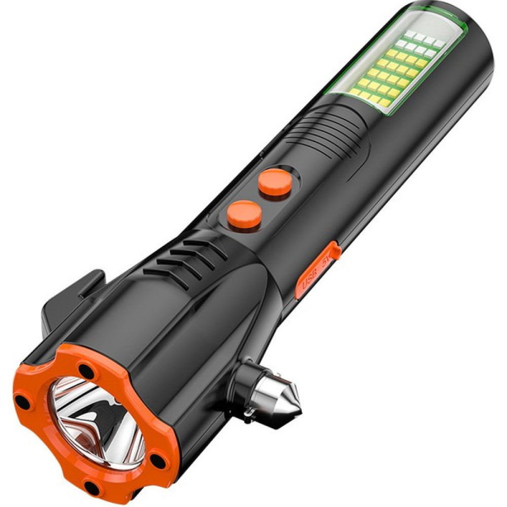 Go Biz USB Şarjlı Güçlü Çok Amaçlı El Feneri Kamp Lambası Reflektör Çok Fonksiyonlu Güvenlik Çekiç, Güçlü El Feneri, Açık Güneş Araba El Feneri, Ac... El Feneri Fiyatı