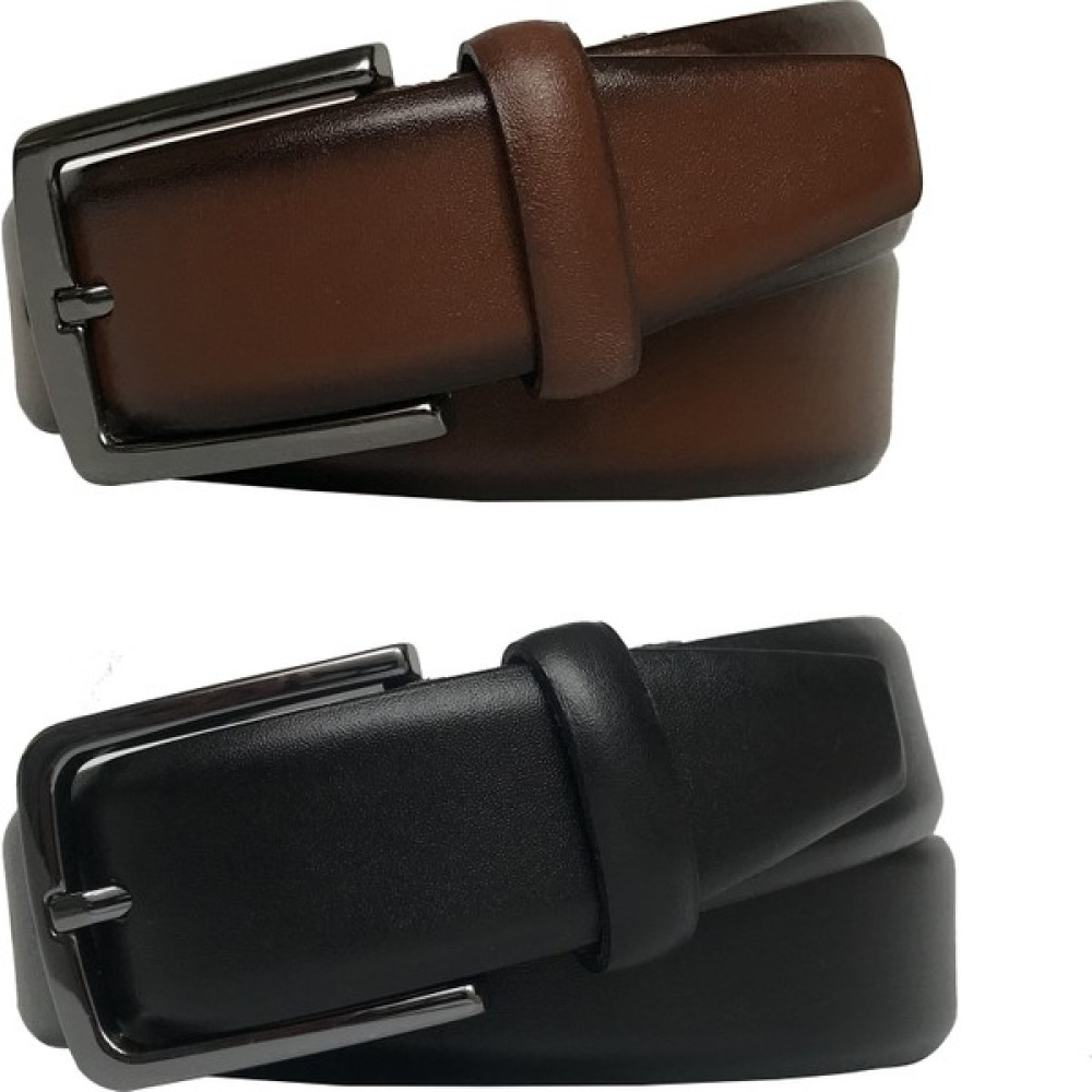 Go Deri 2'li Set Klasik Kumaş Pantolon Kemeri 3.5 cm Siyah, Taba Erkek Kemeri Fiyatı