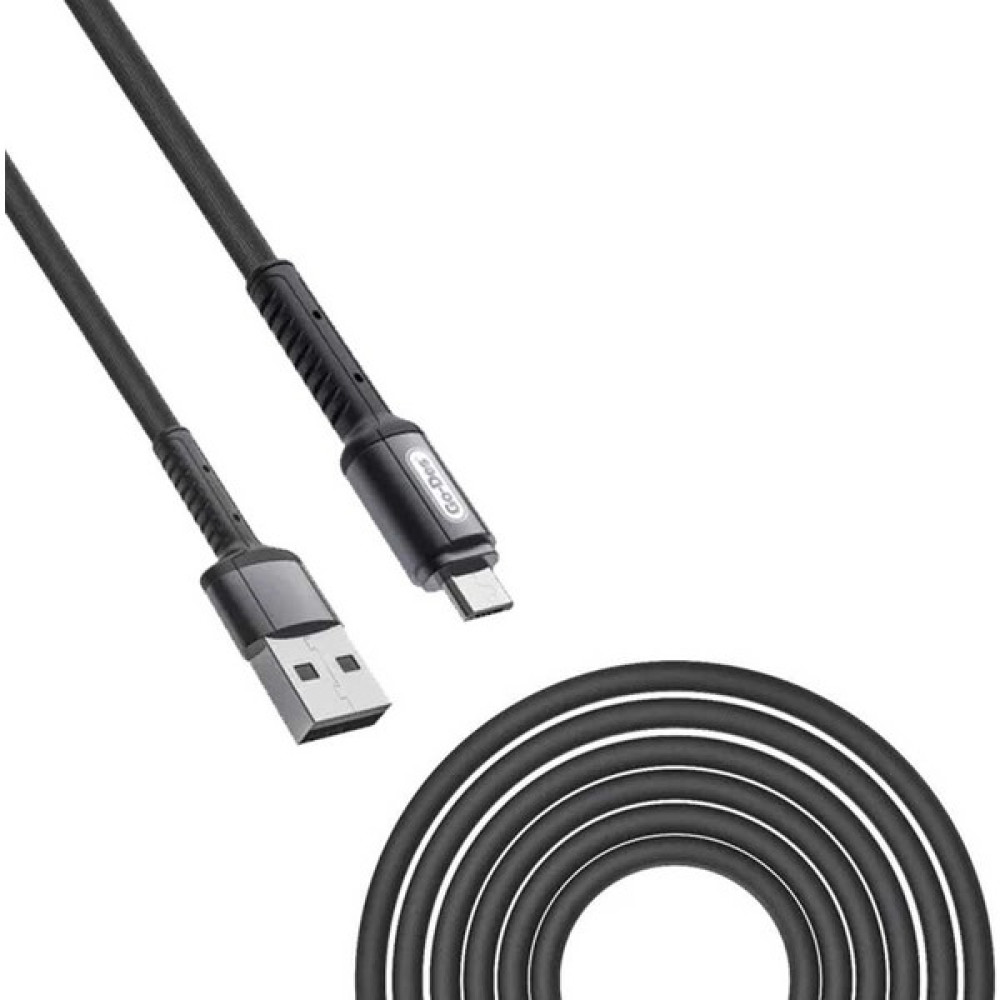 Go-Des Go Des GD-UC559 Micro USB Kablo 3A Hızlı Şarj Kablosu 3 Metre 480 Mbps Data Kablo - Siyah Cep Telefonu Kablosu Fiyatı