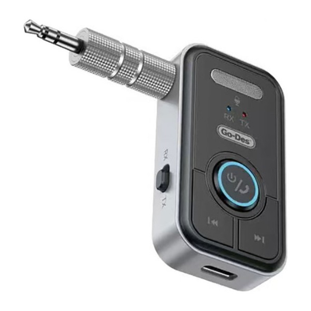 Go-Des Kablosuz Ses Alıcı Aux Girişli Bluetooth Receiver Go Des GD-BT206 Bluetooth Adaptör V5.3 - Siyah Cep Telefonu Araç Kiti Fiyatı