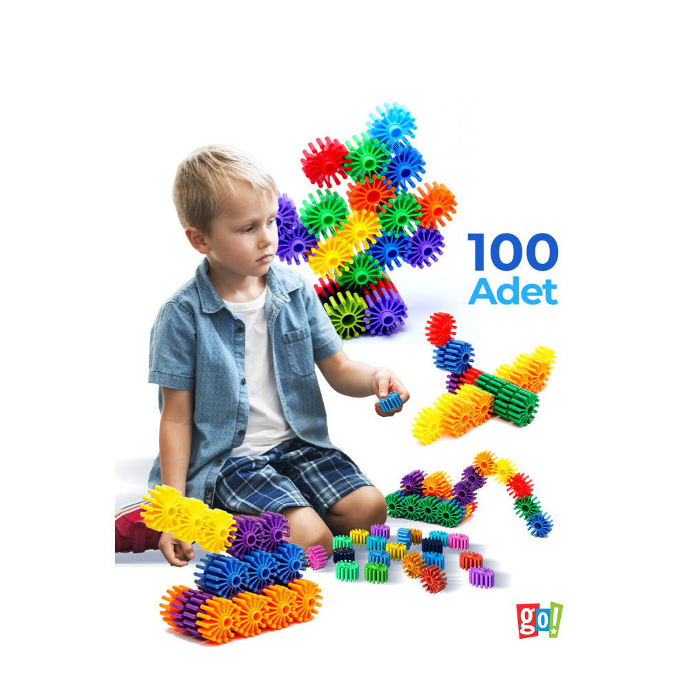 Go Toys Dişli 3D yapı blokları eğitici oyuncak 100 parça Legolar ( Yapım Oyuncakları ) Fiyatı