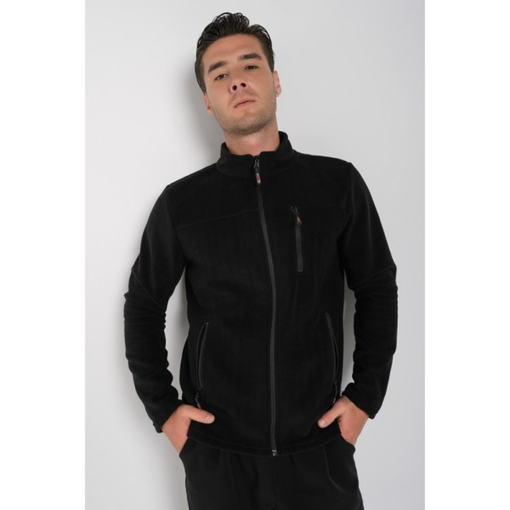 Goarten Erkek Siyah Standart Fit Tam Fermuarlı Dik Yaka Polar Sweatshirt Ayakkabı (Outdoor) Fiyatı