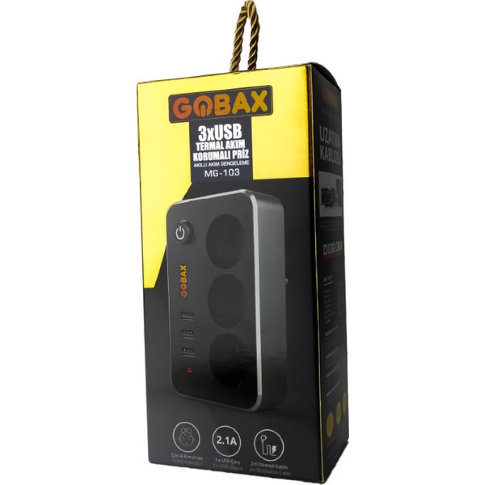 Gobax Akım Korumalı Priz Termal Akım Korumalı Akıllı Akım Dengelemeli 3xusb 4xpriz Çocuk Korumalı Priz Prizler Fiyatı