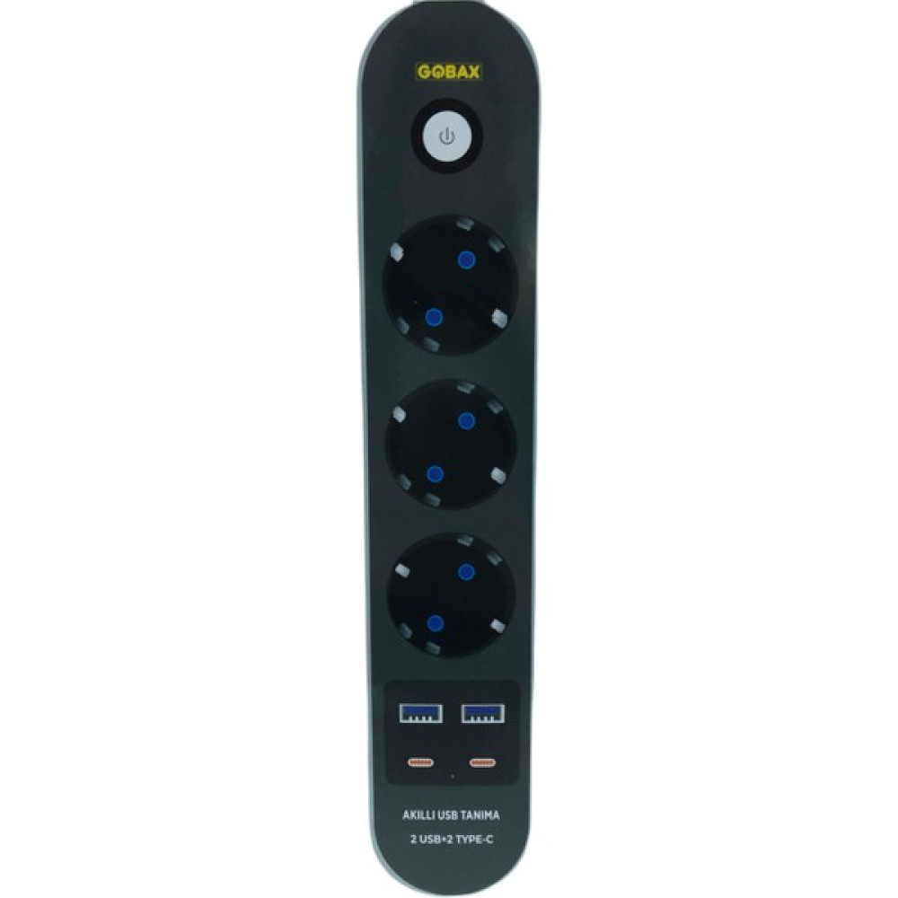 Gobax Mg-106 Termal Akım Korumalı Type-C Ve Usb Girişli Uzatma Kablosu Priz Prizler Fiyatı