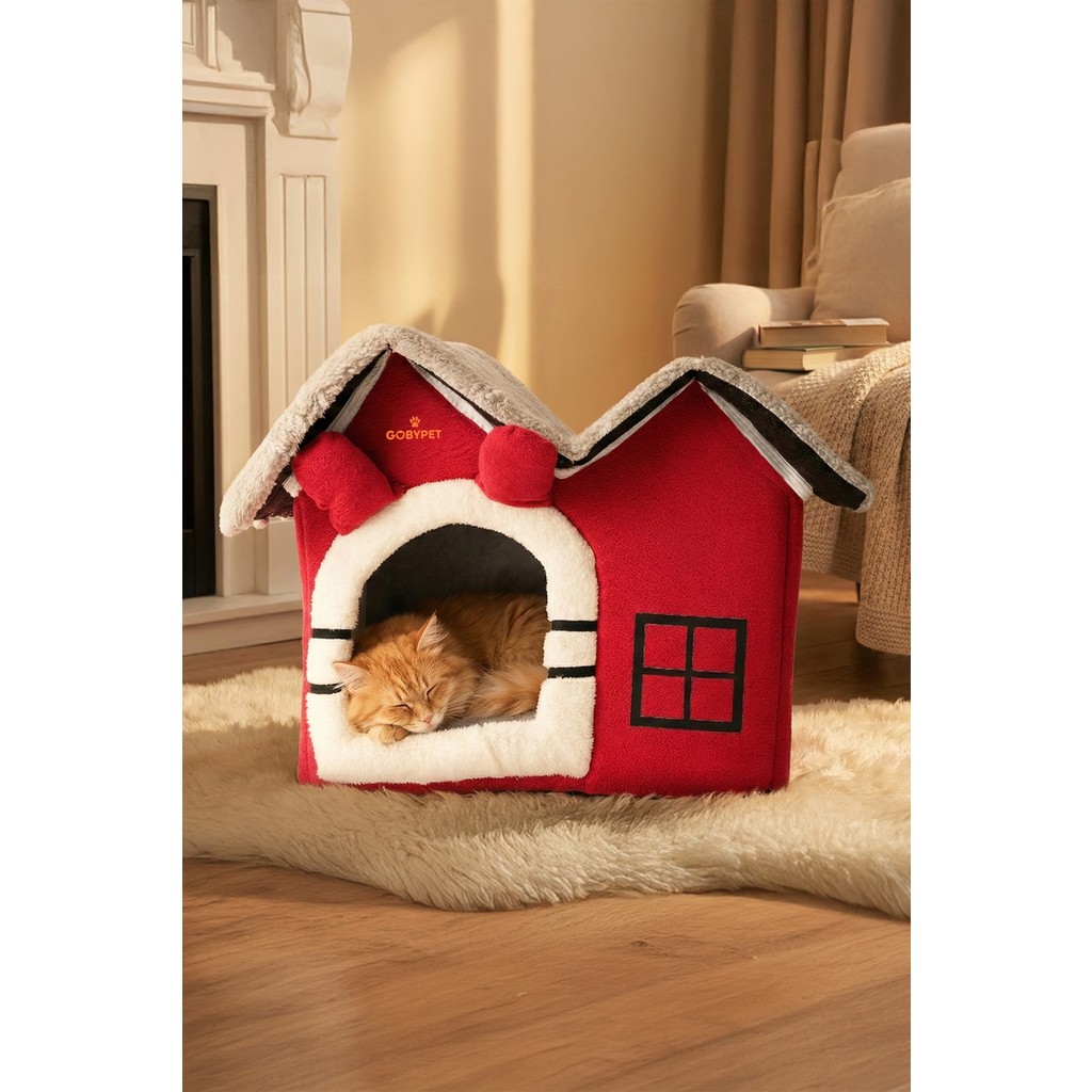 GOBYPET Kedi ve Küçük Irk Köpekler Için Minderli Lüx Peluş Ev - yok Anne Bebek Oyuncak Fiyatı