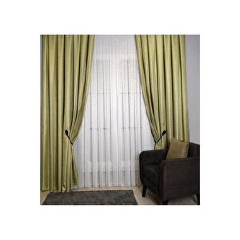 Goccia Home Hasır Dokulu Lüks Fon Perde Pilesiz Tek Kanat Fıstık Yeşili 50x270 cm Fon Perde Fiyatı