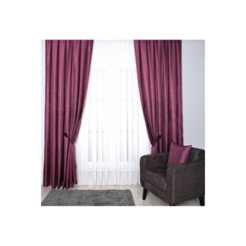 Goccia Home Hasır Dokulu Lüks Fon Perde Pilesiz Tek Kanat Fuşya 50x270 cm Fon Perde Fiyatı