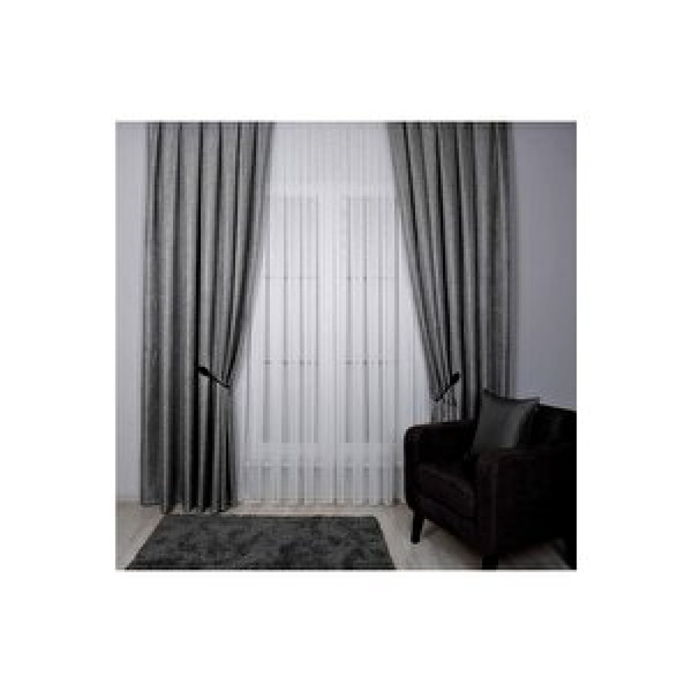 Goccia Home Hasır Dokulu Lüks Fon Perde Pilesiz Tek Kanat Taş 50x270 cm Fon Perde Fiyatı