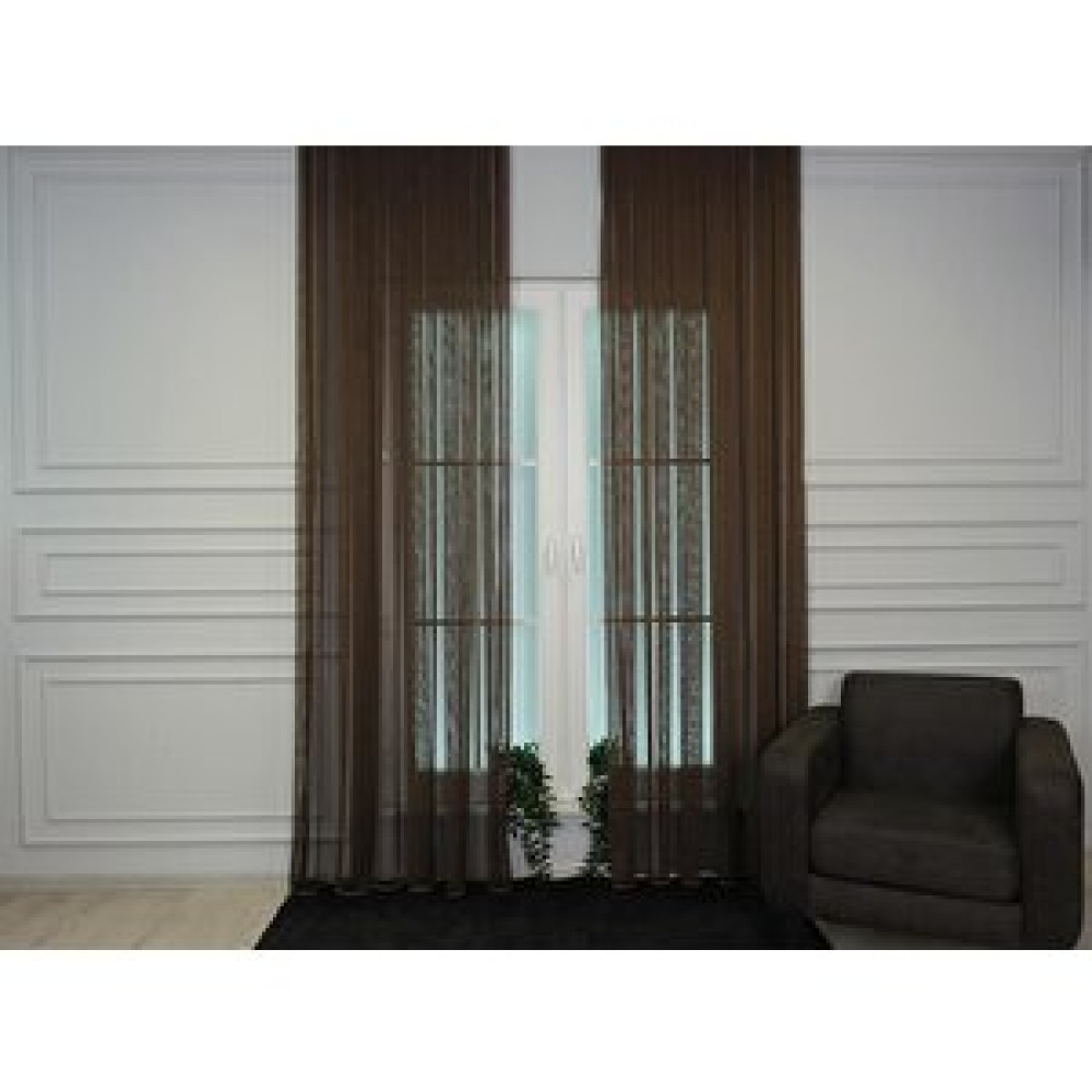 Goccia Home Murcia Dökümlü Tül Perde Pilesiz Acı Kahve 800x270 cm Tül Perde Fiyatı