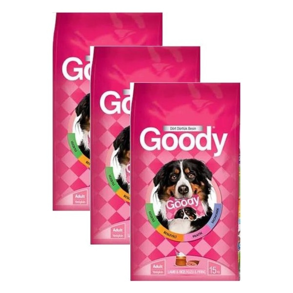 Goddy Goody Kuzu Etli ve Pirinçli Yetişkin Köpek Maması 15 kg 3 Adet Evcil Hayvan Ürünleri Fiyatı