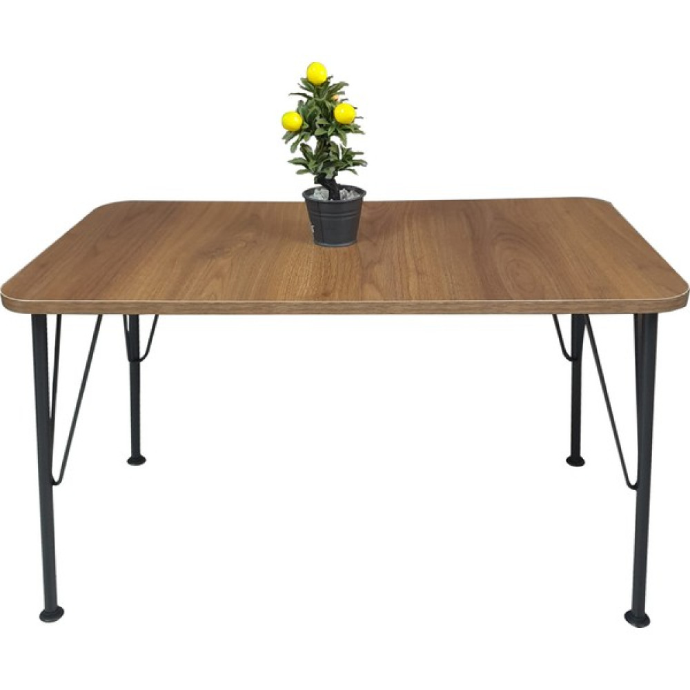 Godiva Aksesuar Metal Ayaklı Sehpa 90 x 50 cm - Ceviz Yemek & Mutfak Masası Fiyatı