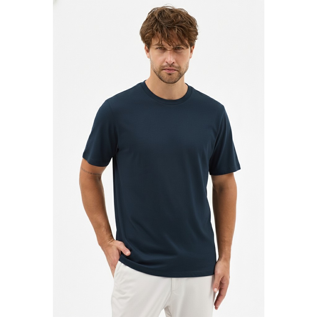 goffra Erkek Premium Kalite Yoğun Dokulu Pamuklu T-Shirt Lacivert M101-R0220-05 Giyim & İç Giyim Fiyatı
