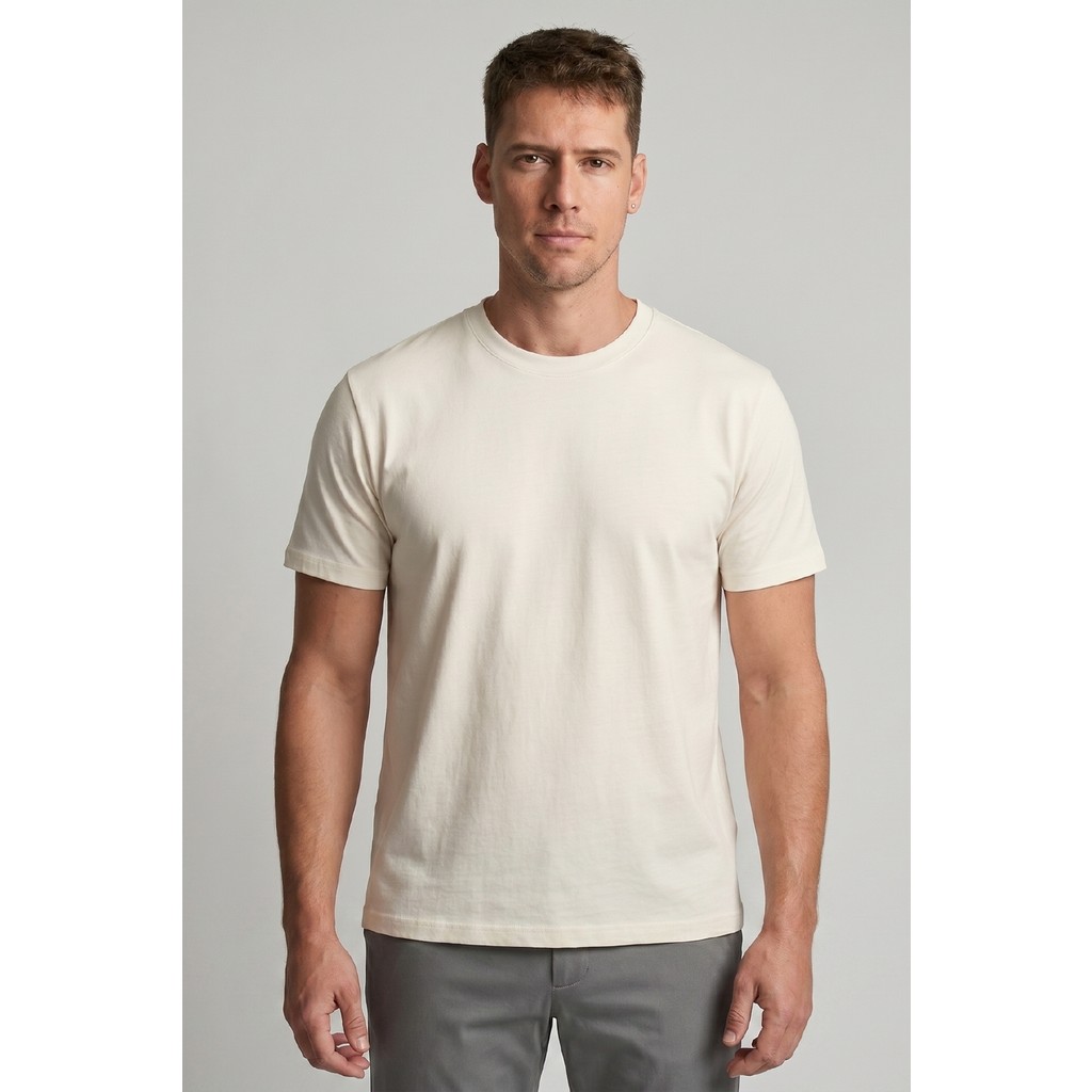 goffra Erkek Vision Premium Kalite Yoğun Dokulu Pamuklu T-Shirt Ekru M101-R0220-09 Giyim & İç Giyim Fiyatı